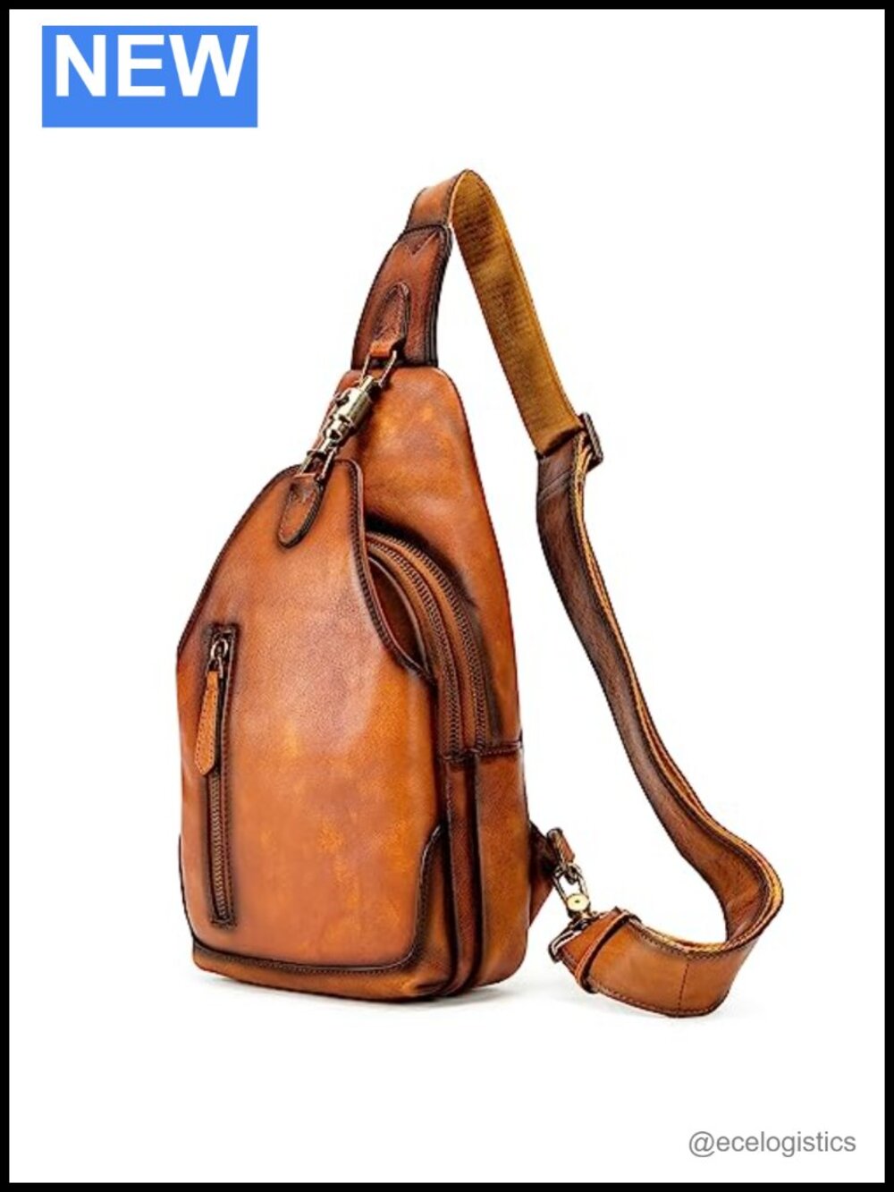 Genuine Leather Crossbody Sling Bag Handmade Vintage Shoulder Purse Daypack